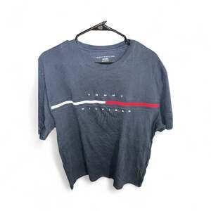 Tommy Hilfiger Men's Navy Embroidered Flag Logo T-Shirt